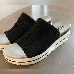 CLIFFS BY WHITE MOUNTAIN Womens Black Typhoon Slip On Slide Sandals 7.5 M